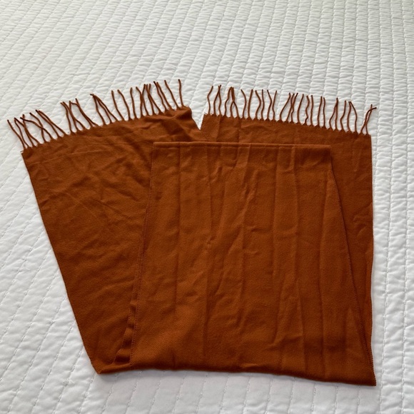 100% Cashmere Made in Scotland Elegant Brown Scarf  Unisex - Picture 2 of 6